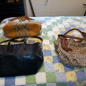 2 Coach Purses and 1 Jessica Simpson Purse